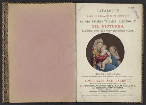 Southgate and Barrett (Firm) Catalogue of the remaining stock of Mr. Geo. Baxter's valuable collection of oil pictures :