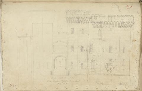 unknown artist Raglan Castle, Monmouthshire, Wales: Front Elevation