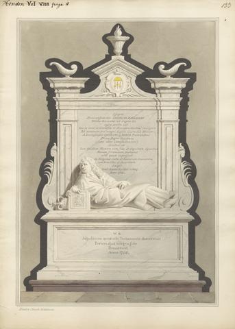Daniel Lysons Tomb of William Rawlinson from Hendon Church