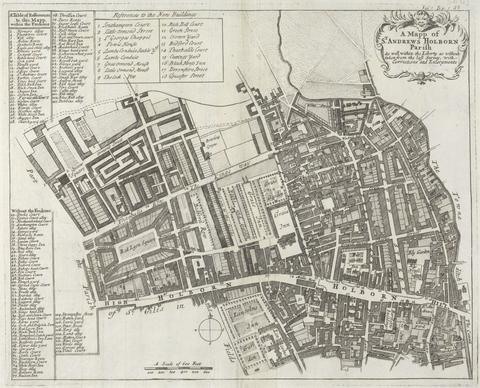 unknown artist 'A Mapp of St. Andrews Holborn Parish...'