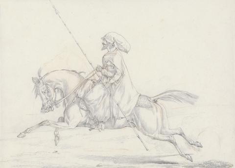 Henry Thomas Alken "Scraps", no. 35: Mounted Mameluke with Bamboo Spear