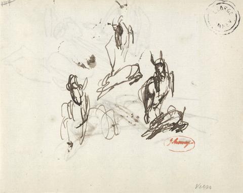 George Romney Frolicking Goat: Three Sketches