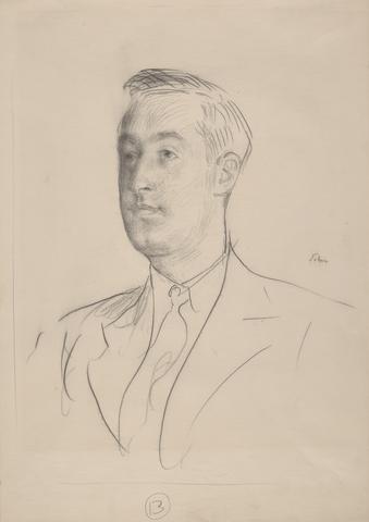 Augustus Edwin John Portrait Sketch of Paul Mellon