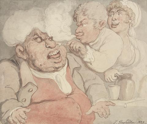 Thomas Rowlandson Taunting with Smoke from a Pipe