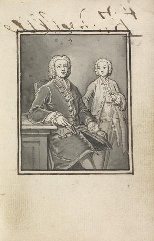Thomas Bardwell Three-quarter Length Portrait, Seated Man and Boy