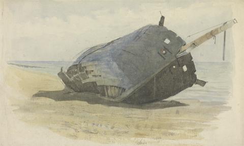 Edward Duncan Hulk aground on beach