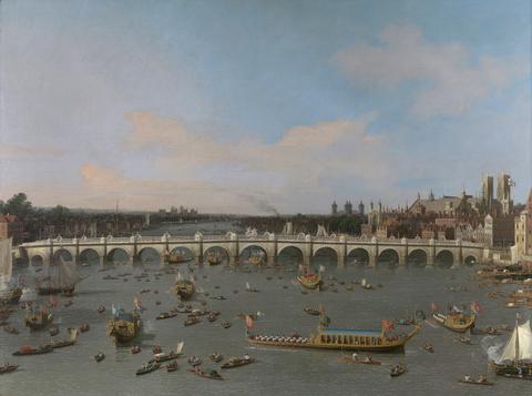 Canaletto Westminster Bridge, with the Lord Mayor's Procession on the Thames
