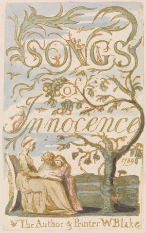 William Blake Songs of Innocence, Plate 2, Title Page (Bentley 3)