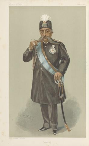 Leslie Matthew 'Spy' Ward Vanity Fair: Royalty; 'Persia', Muzaffer-ed-din, The Shah of Persia, January 29, 1903