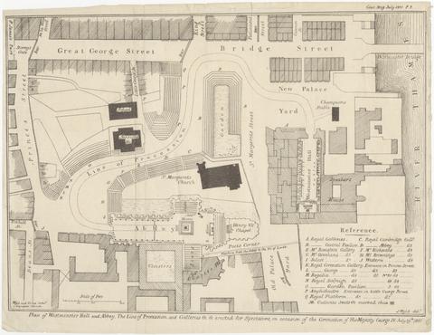 James Wyld Plan of Westminster Hall and Abbey