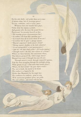 William Blake Young's Night Thoughts, Page 41, "One Radiant Mark; the Deathbed of the Just"