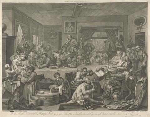 William Hogarth An Election Entertainment, Plate I