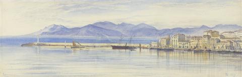 Edward Lear A View of the Harbour at Cannes