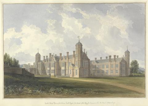 John Buckler FSA North West View of Cobham hall, Kent, the Seat of the Right honourable the Earl of Darnley