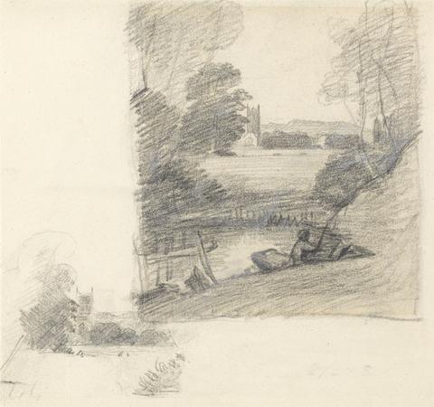 John Constable Two Studies of Dedham Church from the East