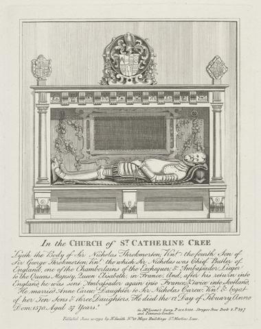 unknown artist The Tomb of Sir Nicholas Throkmorton Kt. in the Church of St. Catherine Cree