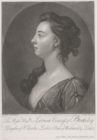 John Faber the Younger The Right Honorable Louisa Countess of Berkeley, Daughter of Charles Lenox Duke of Richmond and Lenox