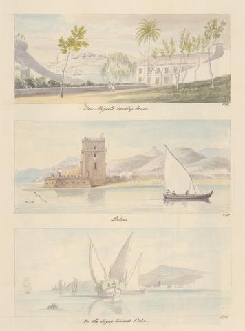 Charles Hamilton Smith Three images: Don Miguel's Country House, Belem, On the Tagus Towards Belem