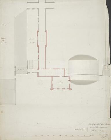 John Kempshead Plan for Entrance at Hinton St. George