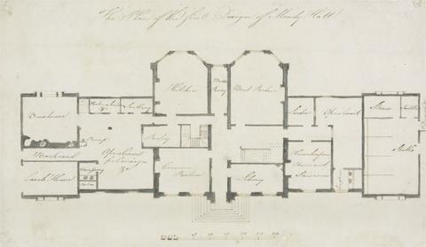 Batty Langley Moody Hall: Floor Plan of the First Design