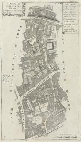 unknown artist 'A Mapp of Lime Street Ward'