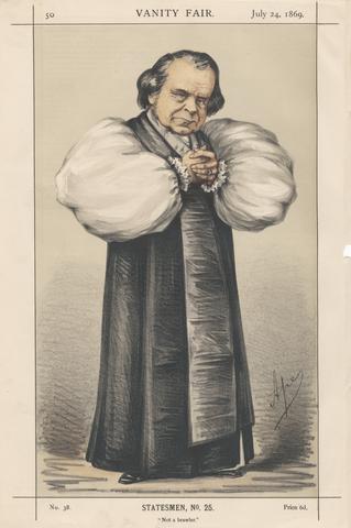 Carlo Pellegrini Vanity Fair - Clergy. 'Not a brawler.' Bishop of Oxford. 24 July 1869