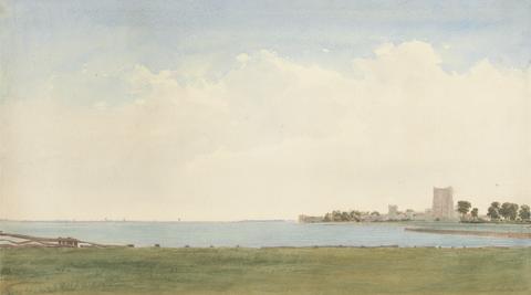 William Turner of Oxford Porchester Castle: A View from Porchester Village Looking across the Water to Portsmouth