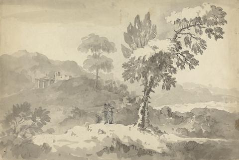Rev. William Gilpin Three Figures in a Landscape