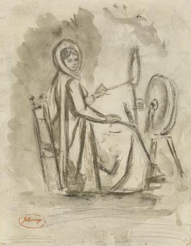 unknown artist Woman Spinning (Spintress?)