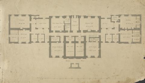 Claud Cleghorn Design for Ardgowan House, Scotland: Ground Floor Plan