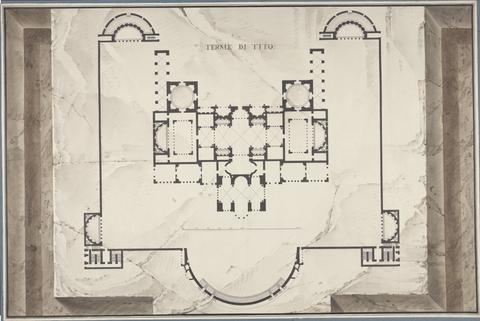 Giovanni Stern Plans of Ancient Roman Church: 4. Terme di Tito