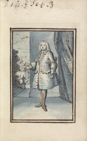 Thomas Bardwell Full-length Portrait, Man Standing with Arm Outstretched