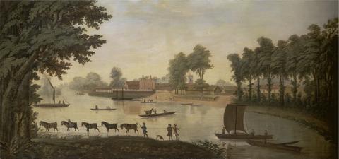 unknown artist View of Shepperton on the River Thames