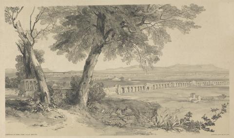 Edward Lear Campagna of Rome from Villa Mattei, from Views in Rome and its Environs, 1841