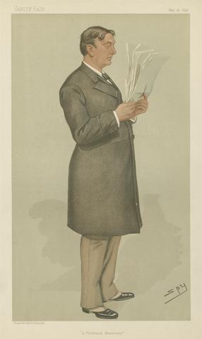 Leslie Matthew 'Spy' Ward Politicians - Vanity Fair - 'A Financial Secretary'. Rt. Hon. R.W. Hanbury. May 28, 1896