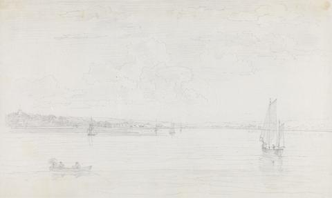 Capt. Thomas Hastings Sketch of Cowes, Isle of Wight, from the Solent