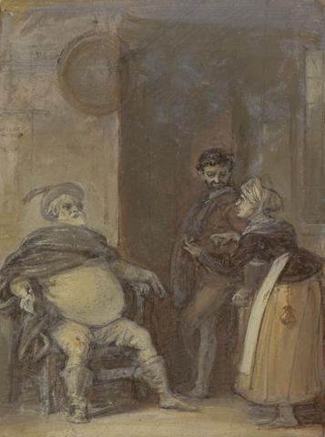 Robert Smirke Falstaff with Mistress Quickly and Bardolph