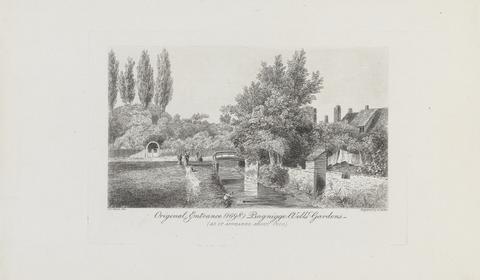Alexander Carse Original Entrance (1698) Bagnigge Wells Gardens (about 1800)