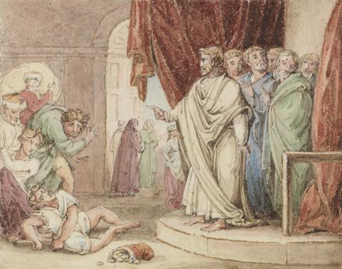 John Martin The Death of Ananias