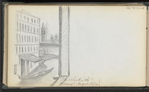 unknown artist View from a Window - Building and Boats