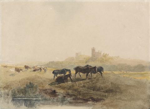 Peter DeWint Horses Resting in a Meadow near Bolsover Castle
