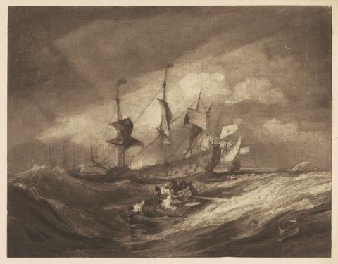 Joseph Mallord William Turner Boats Carrying Out Anchors to the Dutch Men of War