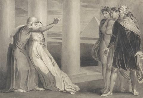 William Blake Tiriel Supporting the Dying Myratana and Cursing His Sons