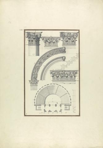 Giovanni Battista Borra Details of the Corinthian Order at the Third Theater of Laodicea and Plan of the Circus at Laodicea