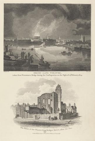 William Wise Drury Lane Theatre during and after the Fire of 1809