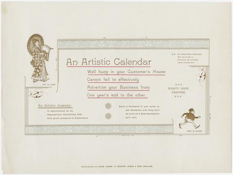  An artistic calendar :
