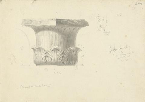 Sir Robert Smirke the younger Study of a Tower, from a Pillar, in Athens