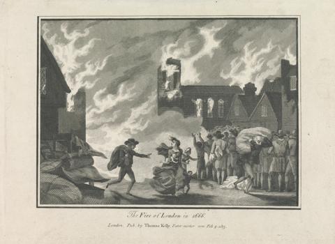 unknown artist The Fire of London in 1666