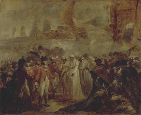 Henry Singleton The Surrender of the Two Sons of Tipu Sahib, Sultan of Mysore, to Sir David Baird