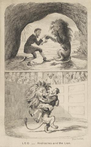 George Cruikshank Leo: Androcles and the Lion